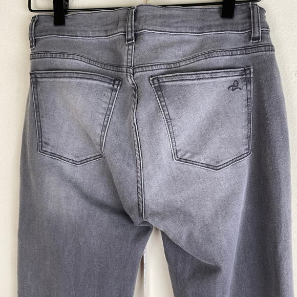 DL1961 Mara Straight Jeans Size 28 Overcast Raw Gray Mid Rise Instasculpt Crop - Picture 11 of 16